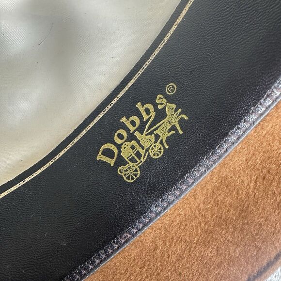 Vintage 1979 Dobbs Fifth Ave New York Fedora Hat Men's 7 1/8 Brown Fur Felt - Picture 13 of 16